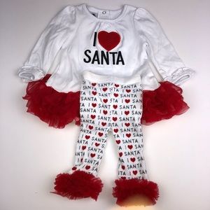 Baby Girl Christmas I Love You Outfit